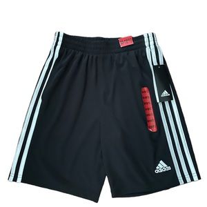 Adidas Kids Black/White 3 Stripes Shorts Size:10/12 (NWT)